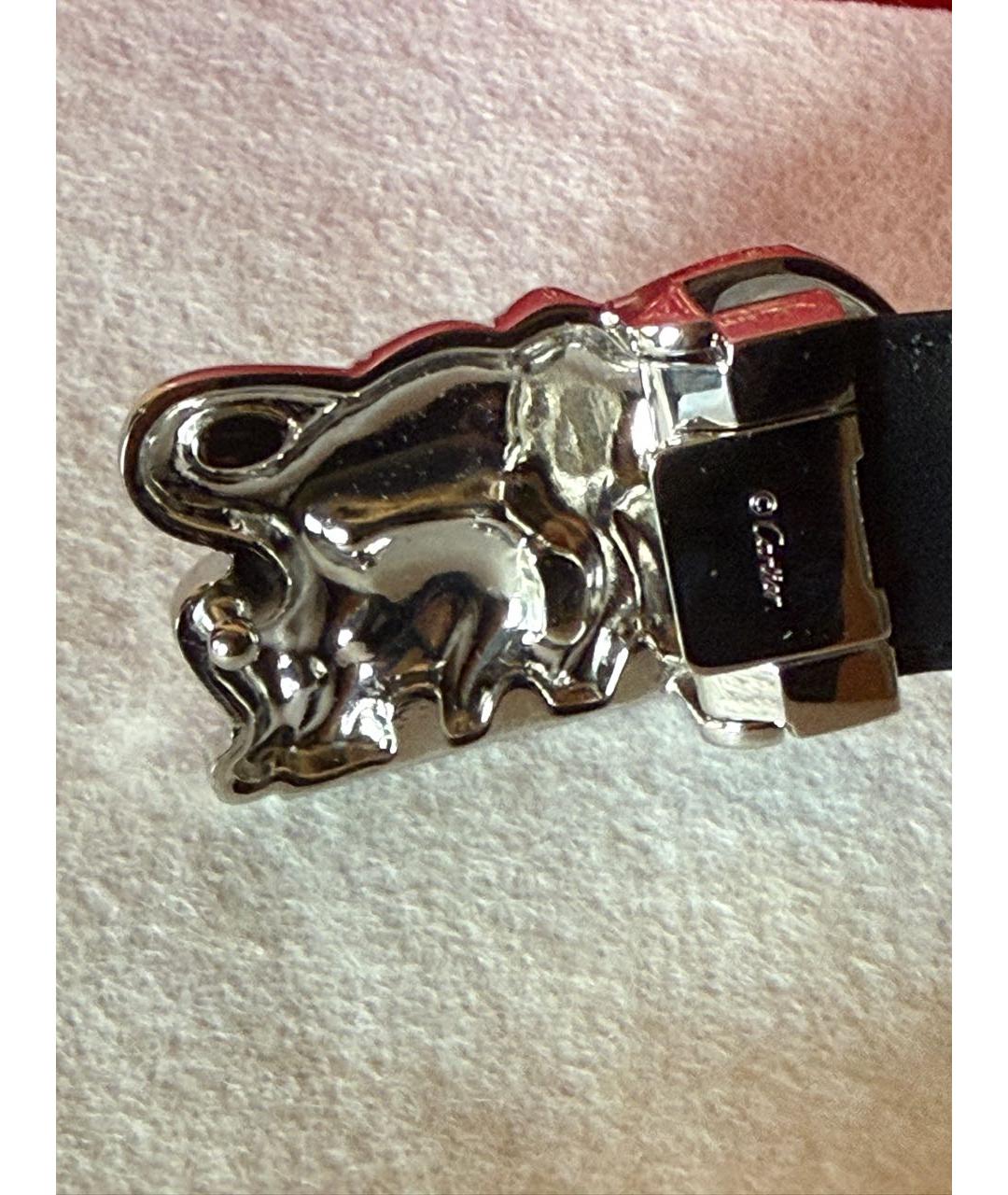 CARTIER Черный кожаный ремень, фото 2