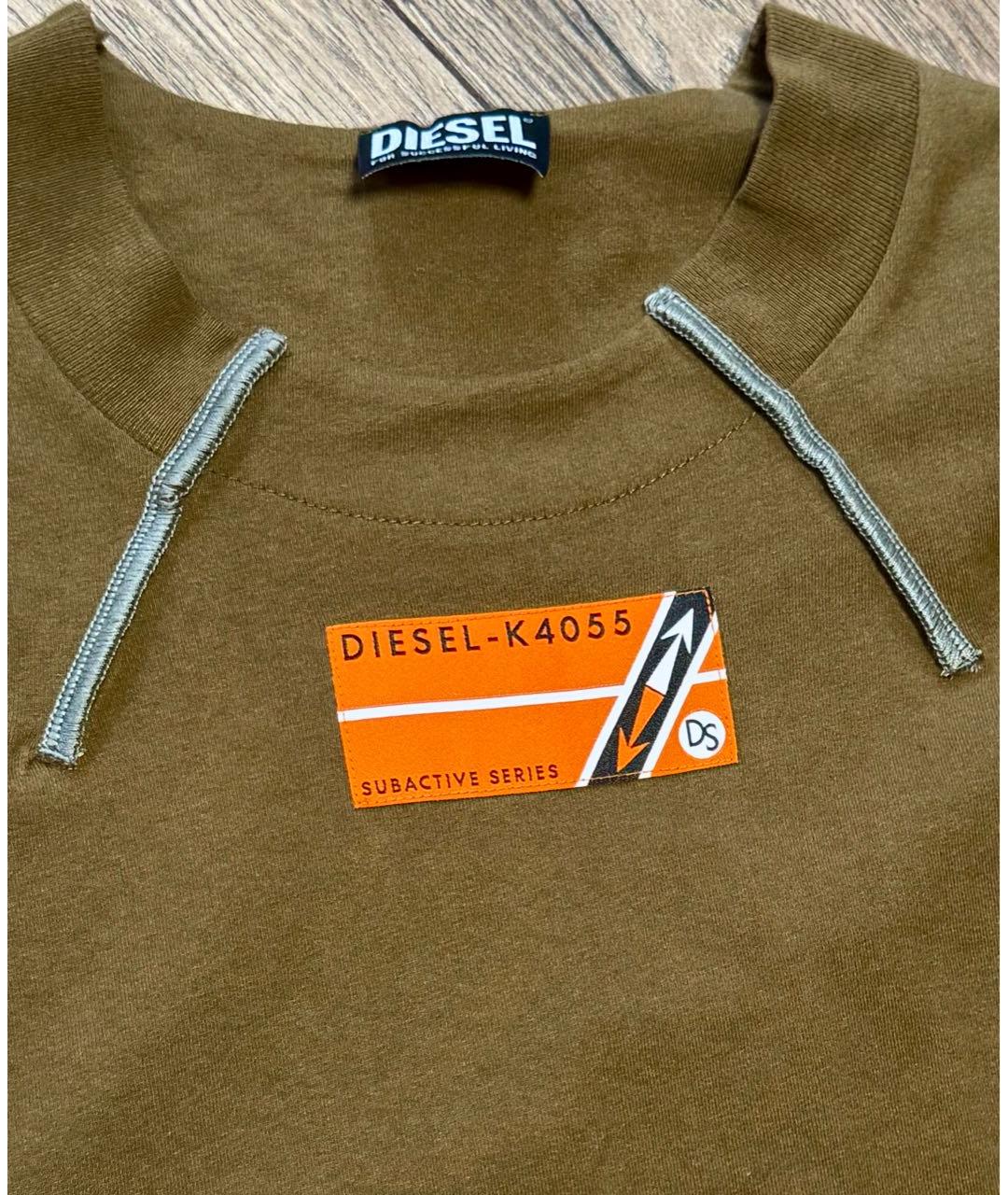 DIESEL Хаки хлопковая водолазка, фото 3