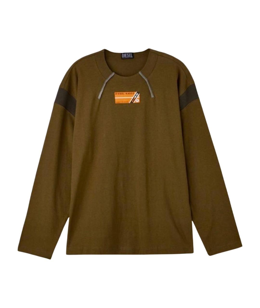 DIESEL Хаки хлопковая водолазка, фото 1