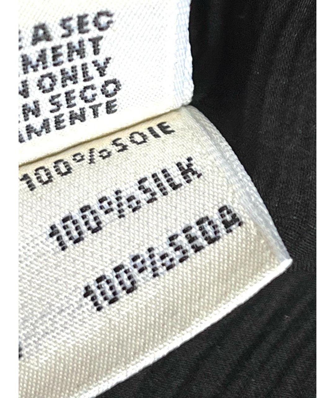 HERMES Черное шелковое повседневное платье, фото 6