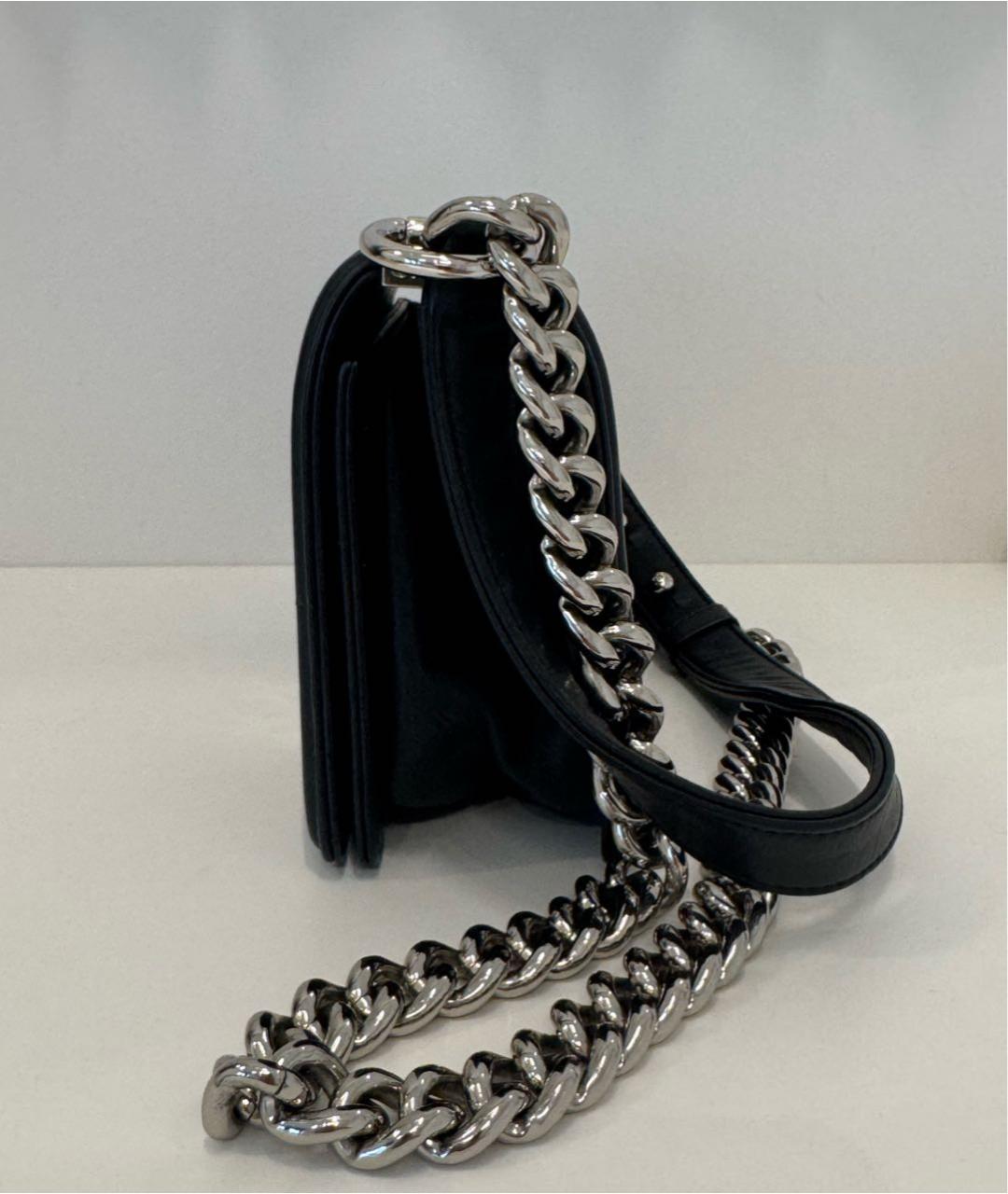 CHANEL Черная кожаная сумка через плечо, фото 4