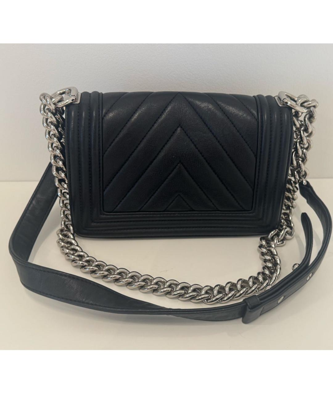 CHANEL Черная кожаная сумка через плечо, фото 2
