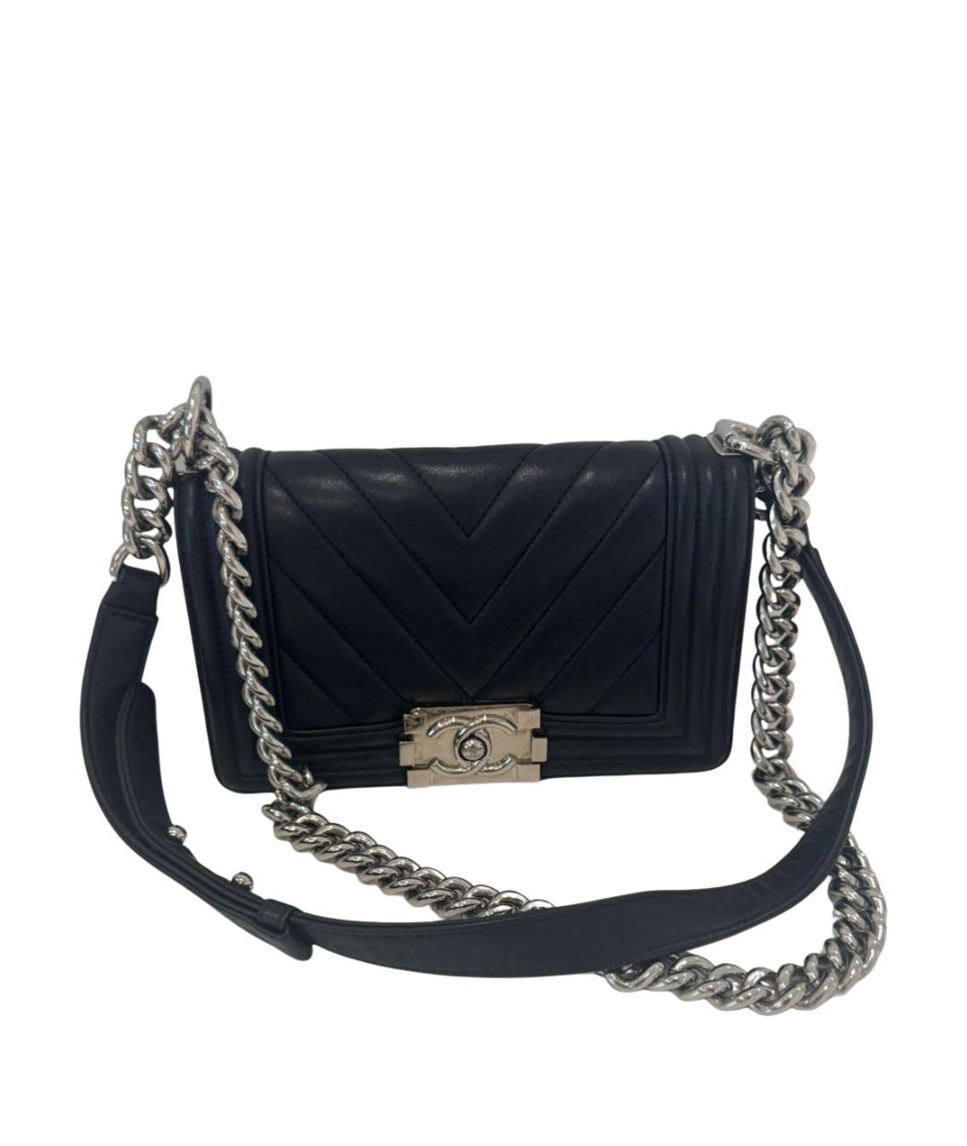 CHANEL Черная кожаная сумка через плечо, фото 1