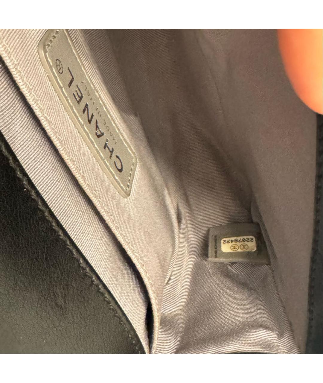 CHANEL Черная кожаная сумка через плечо, фото 5