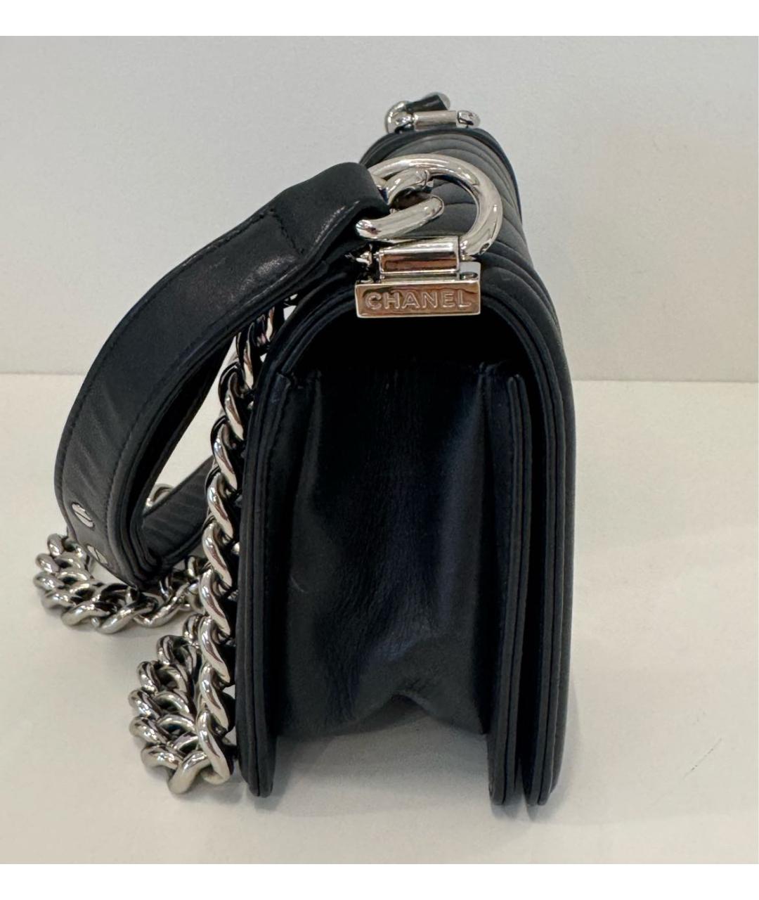 CHANEL Черная кожаная сумка через плечо, фото 3