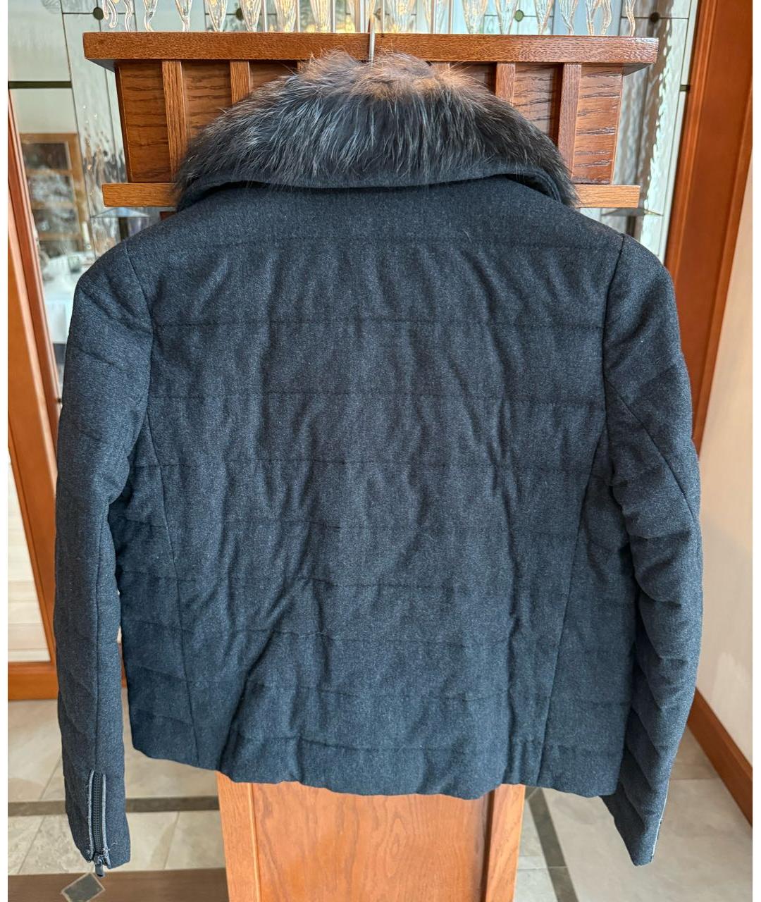 BRUNELLO CUCINELLI Темно-синяя шерстяная куртка, фото 5