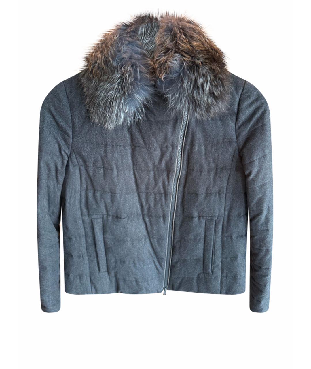 BRUNELLO CUCINELLI Темно-синяя шерстяная куртка, фото 1