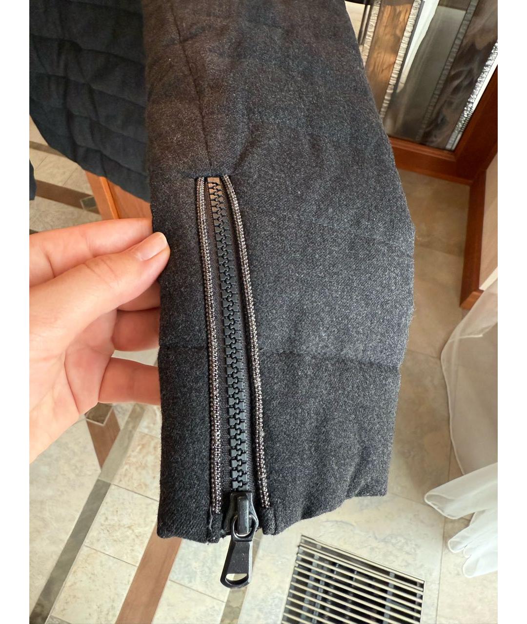 BRUNELLO CUCINELLI Темно-синяя шерстяная куртка, фото 6