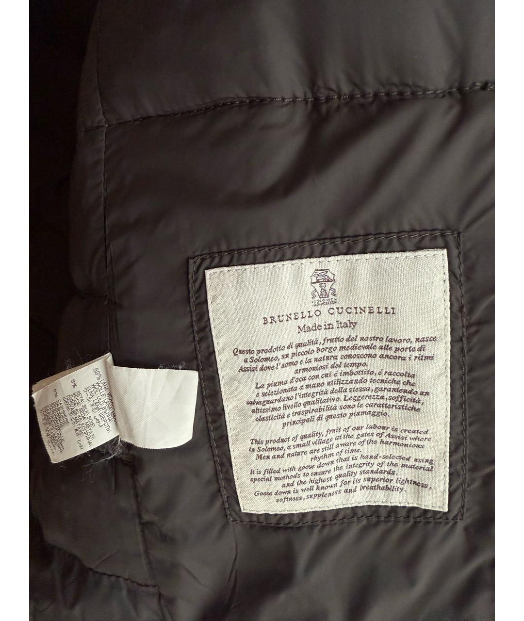 BRUNELLO CUCINELLI Темно-синяя шерстяная куртка, фото 3