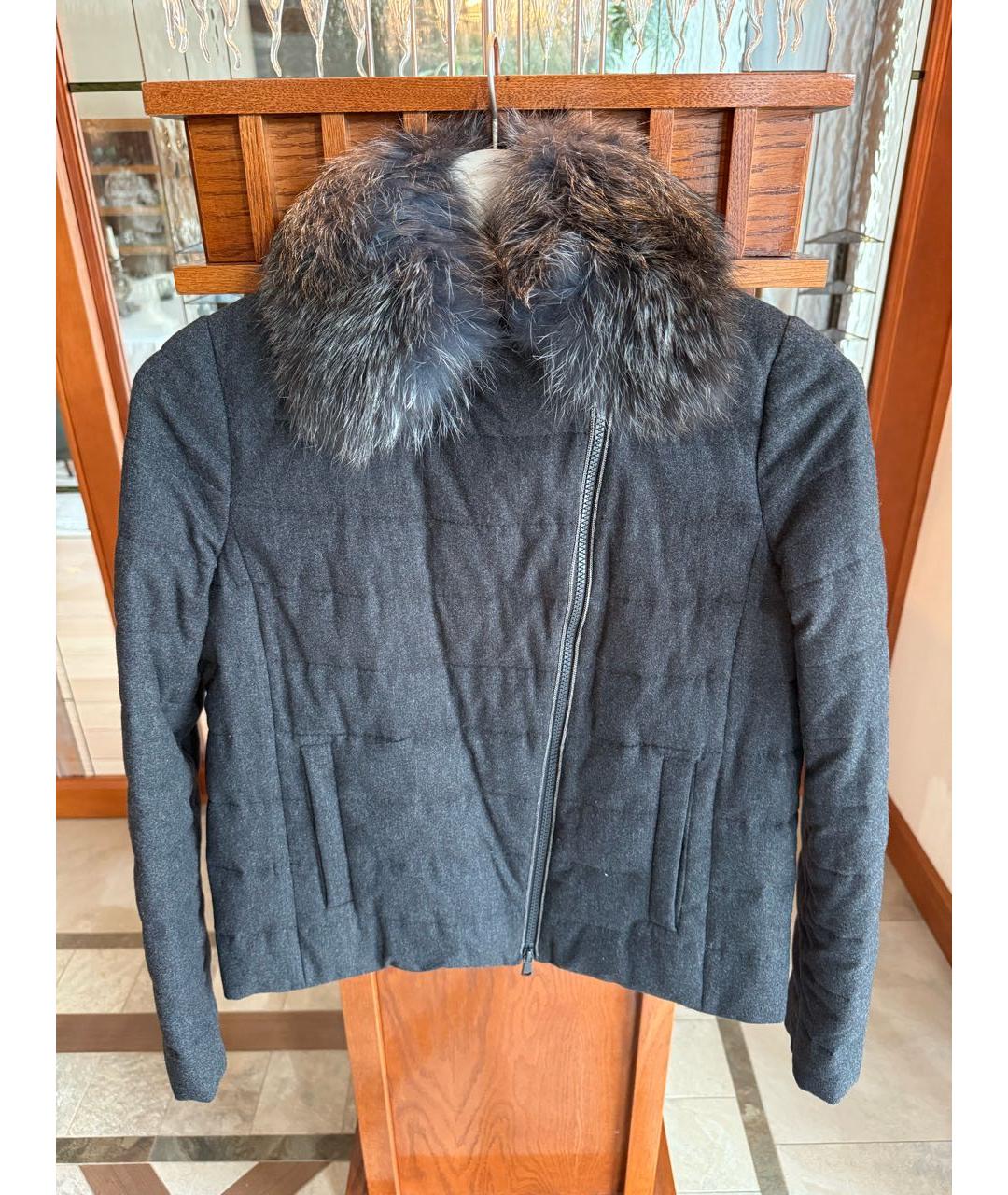 BRUNELLO CUCINELLI Темно-синяя шерстяная куртка, фото 8