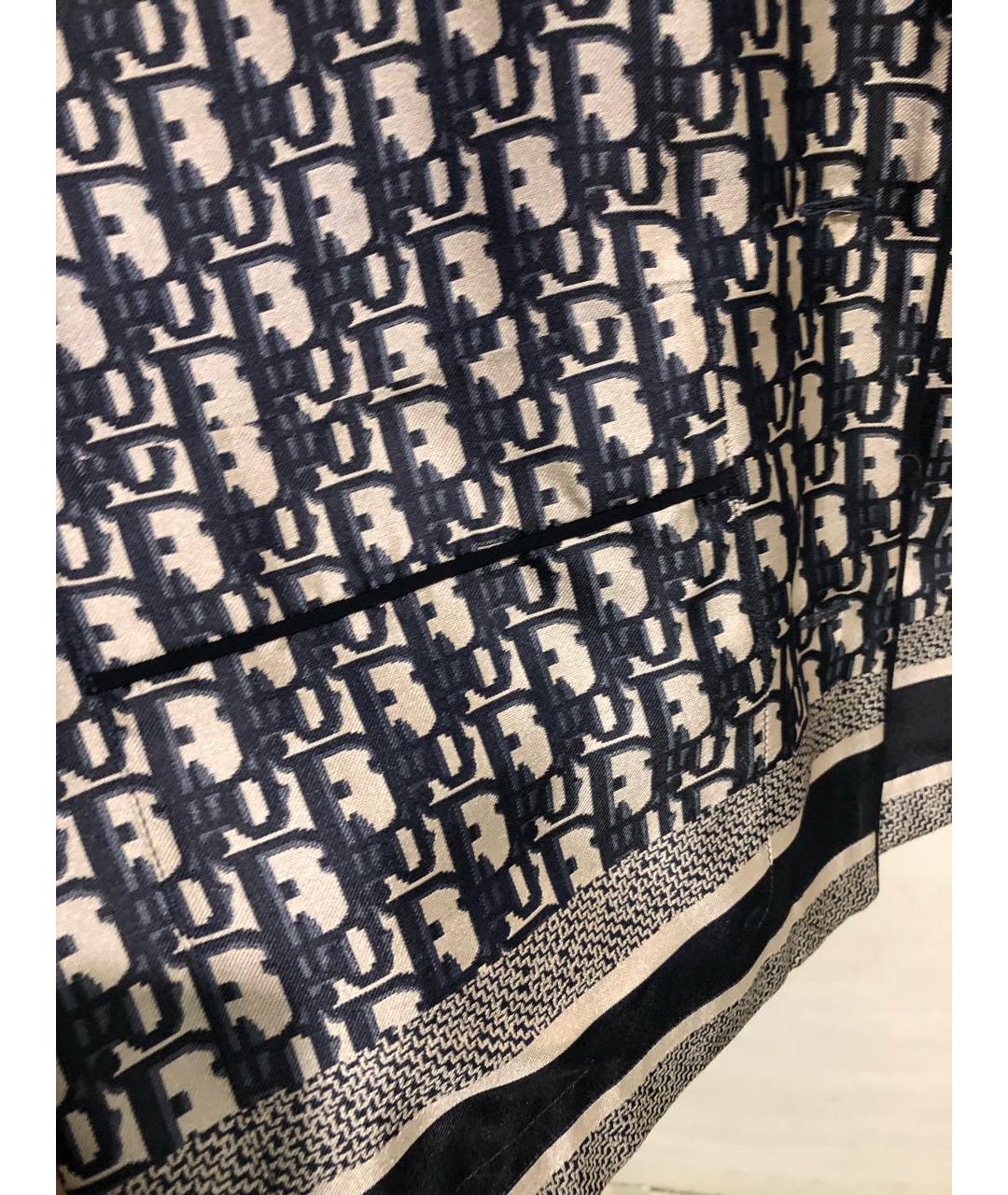 CHRISTIAN DIOR Синяя шелковая рубашка, фото 4