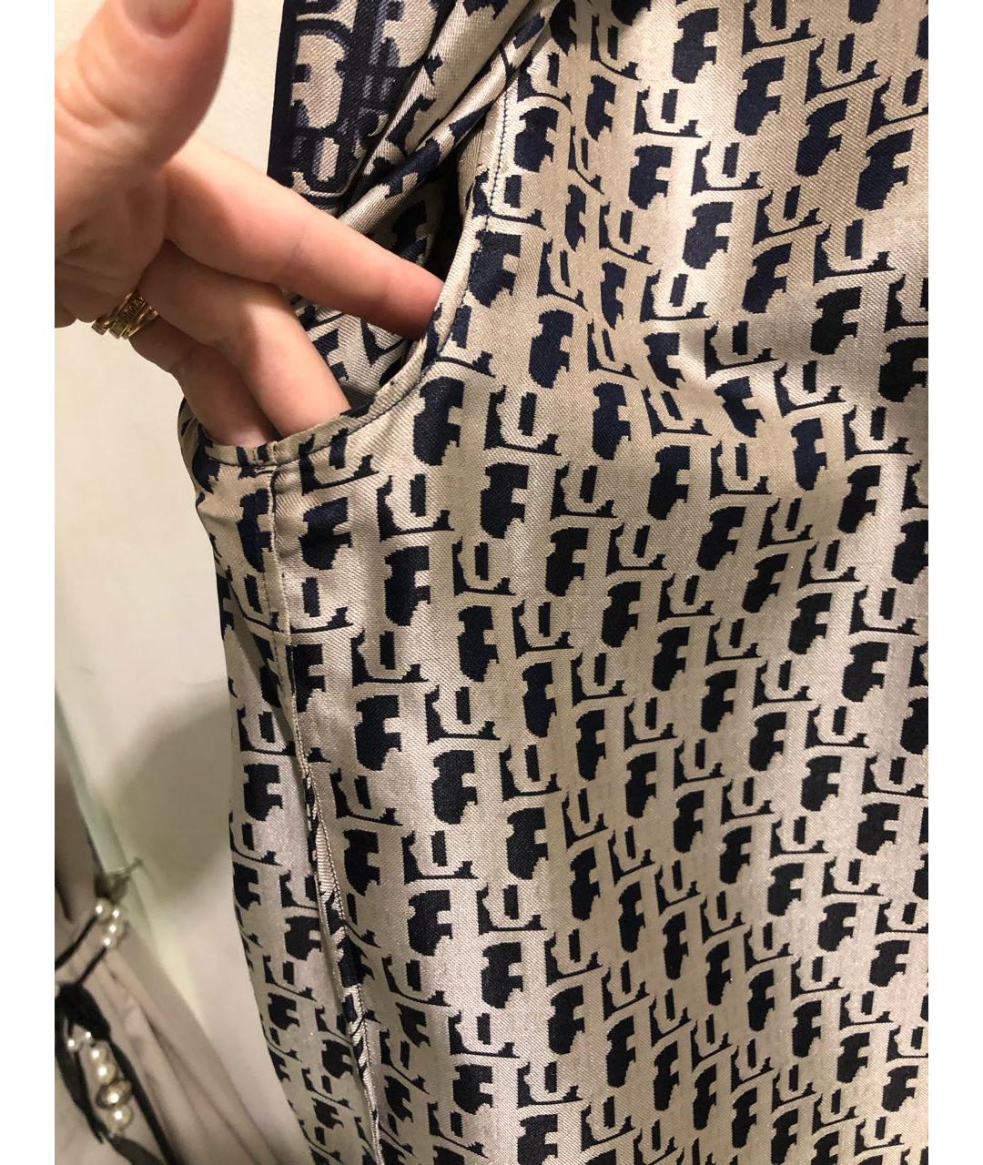 CHRISTIAN DIOR Синяя шелковая рубашка, фото 6