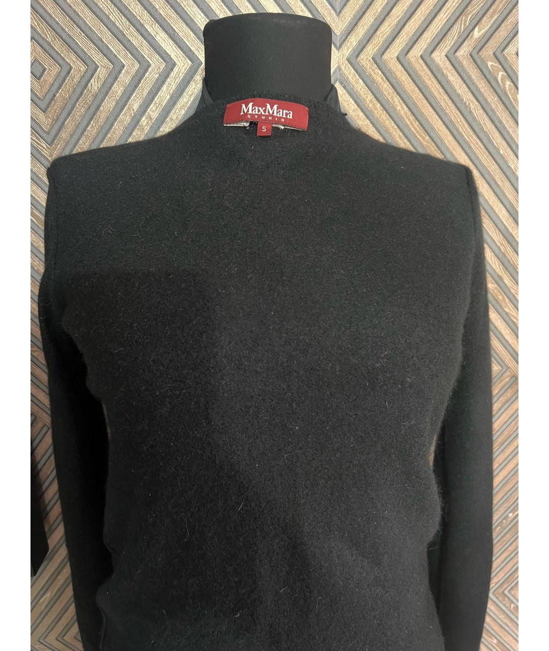 MAX MARA STUDIO Черный шерстяной джемпер / свитер, фото 3