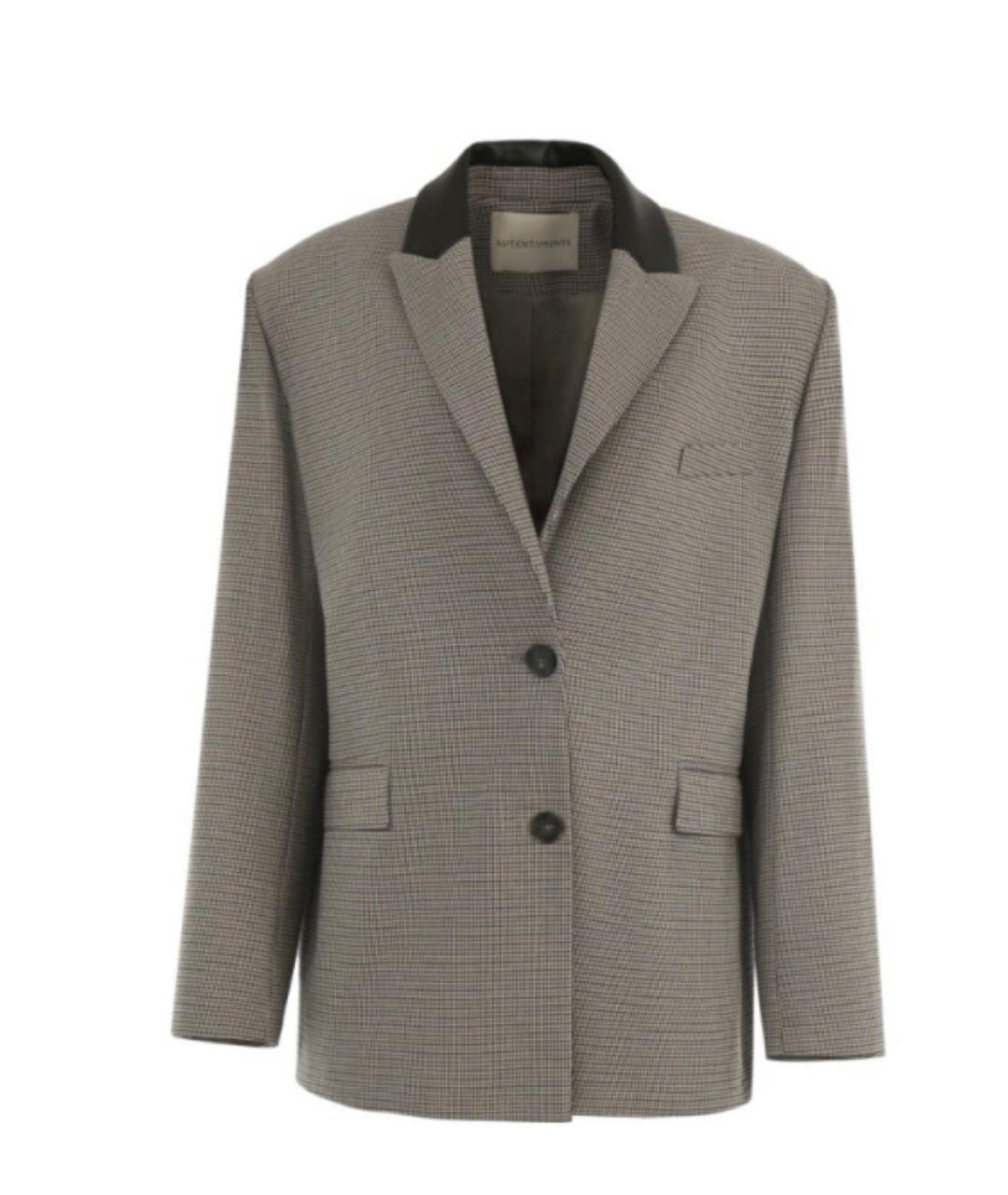 AUTENTIMENTS Коричневый шерстяной жакет/пиджак, фото 5