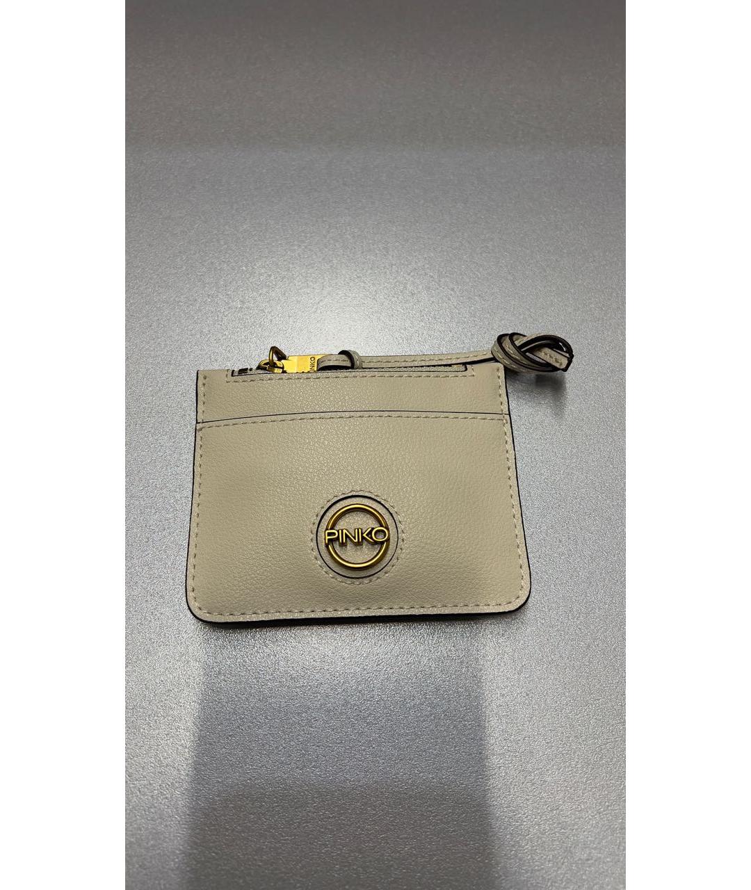 COACH Бежевый кожаный кардхолдер, фото 5