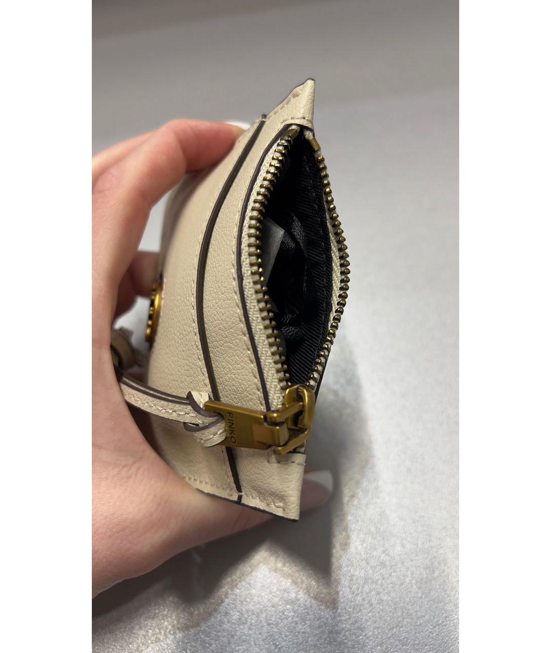 COACH Бежевый кожаный кардхолдер, фото 4