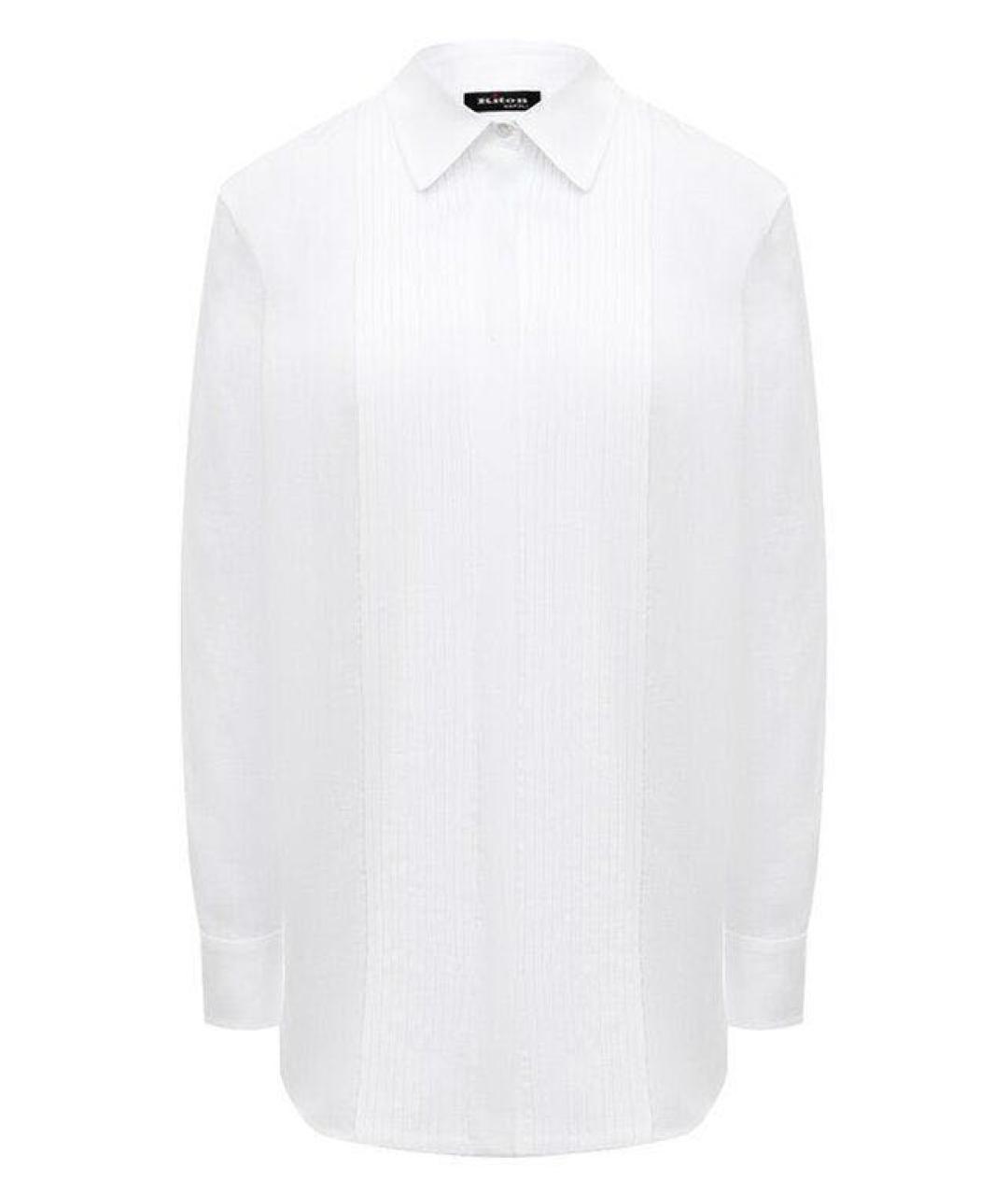 KITON Белая хлопковая рубашка, фото 4
