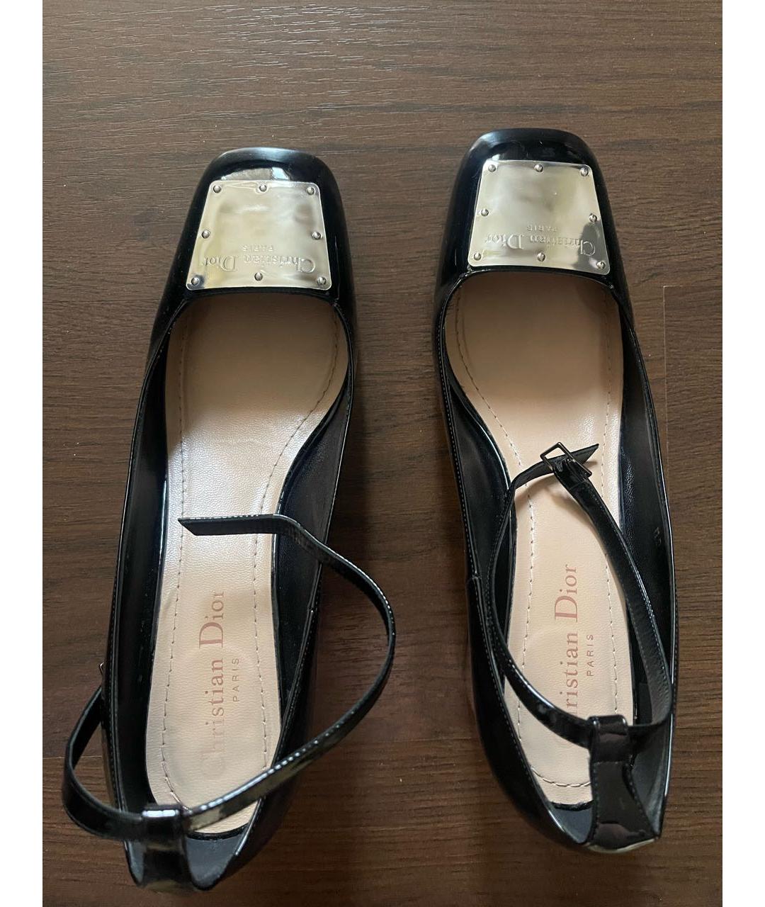 CHRISTIAN DIOR Черные туфли из лакированной кожи, фото 3