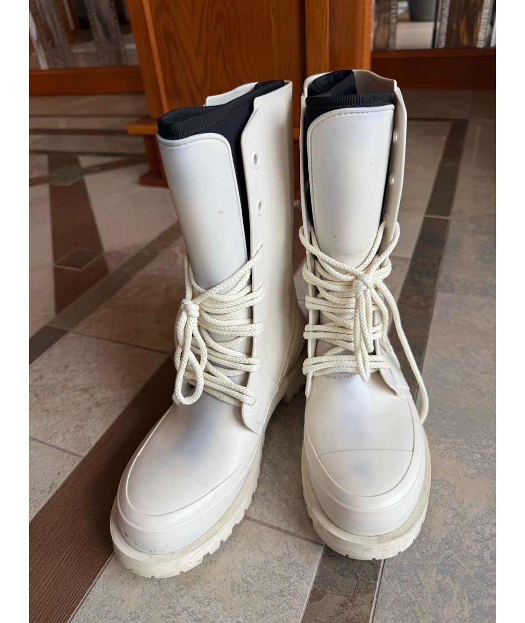 CHRISTIAN DIOR Белые резиновые ботинки, фото 3