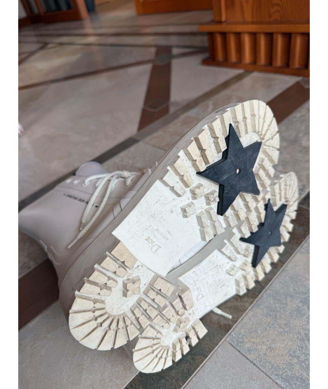 CHRISTIAN DIOR Белые резиновые ботинки, фото 6