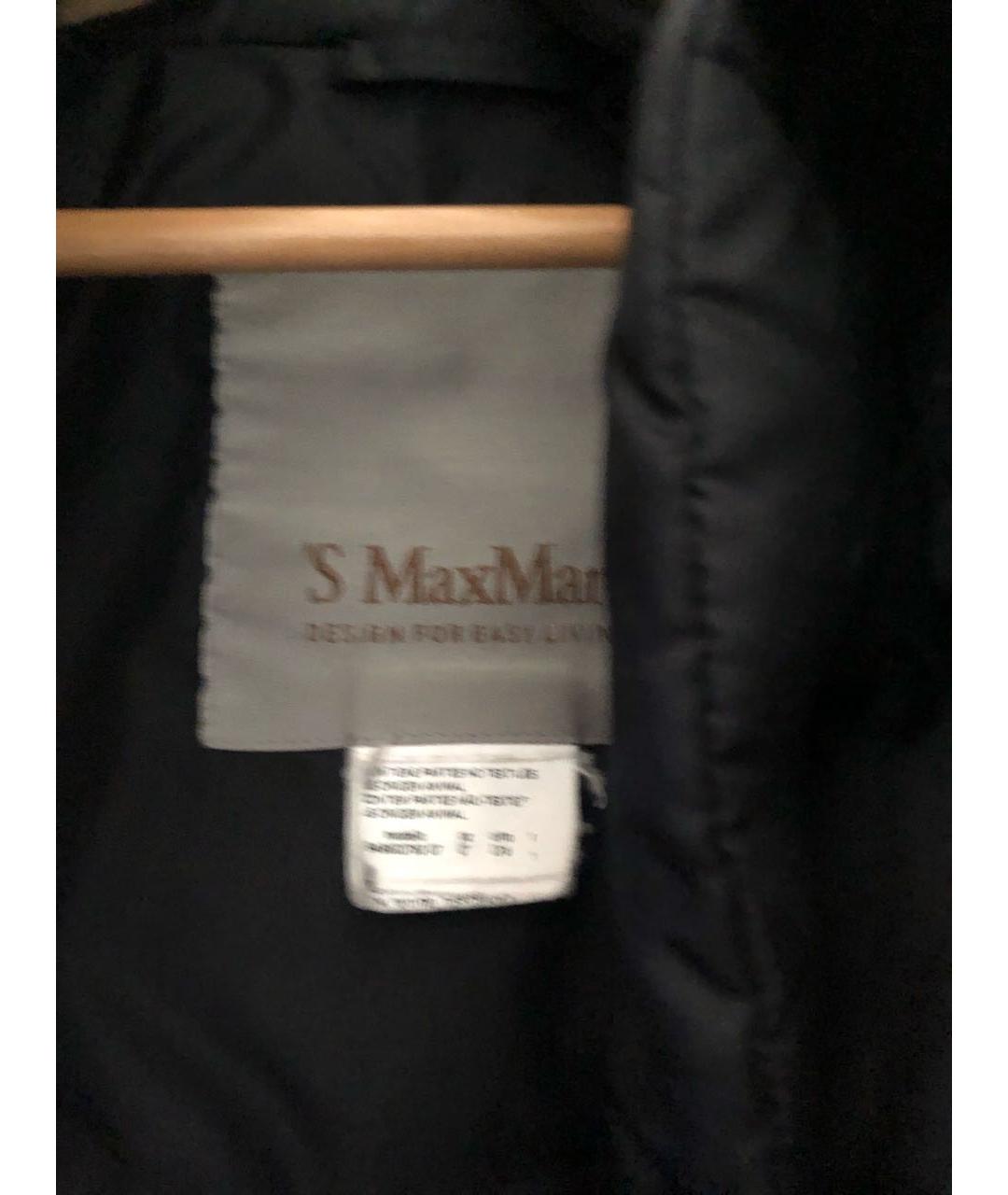 'S MAX MARA Черный меховой пуховик, фото 3