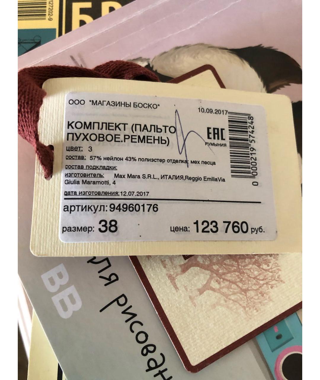 'S MAX MARA Черный меховой пуховик, фото 8