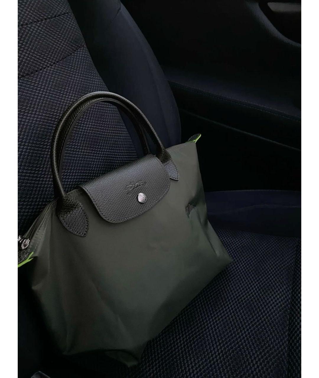 LONGCHAMP Хаки тканевая сумка тоут, фото 5