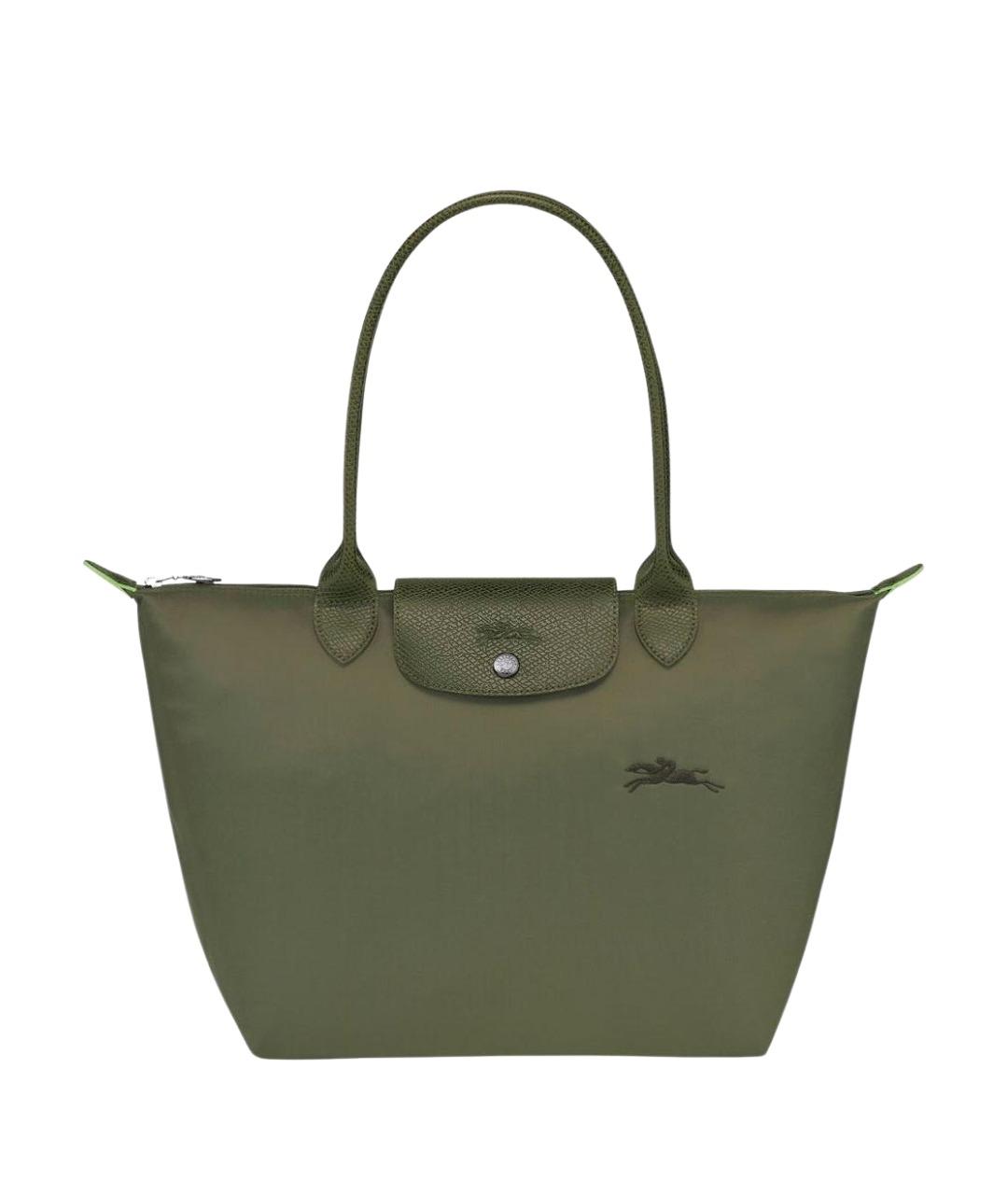 LONGCHAMP Хаки тканевая сумка тоут, фото 1