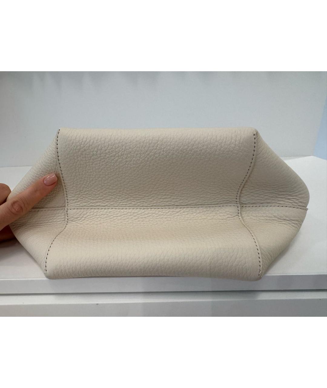 THE ROW Бежевая кожаная сумка через плечо, фото 3