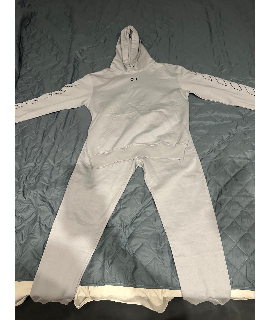 OFF-WHITE Серый хлопковый спортивный костюм, фото 2