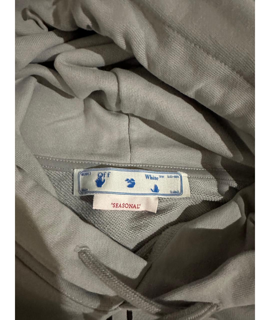 OFF-WHITE Серый хлопковый спортивный костюм, фото 5