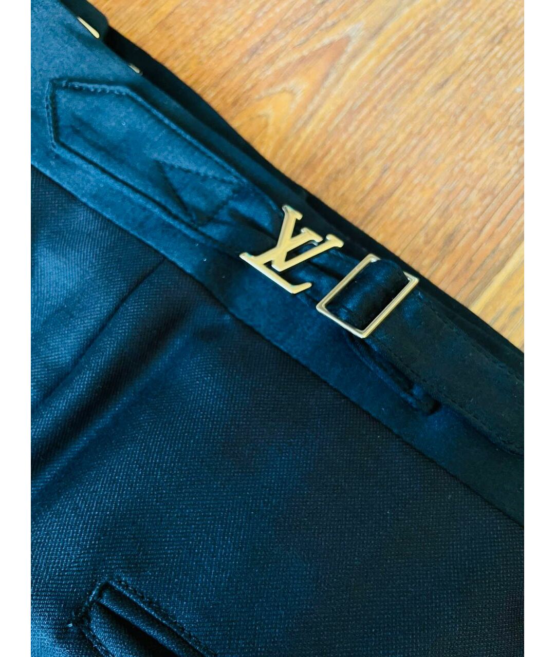 LOUIS VUITTON PRE-OWNED Серые шерстяные классические брюки, фото 5