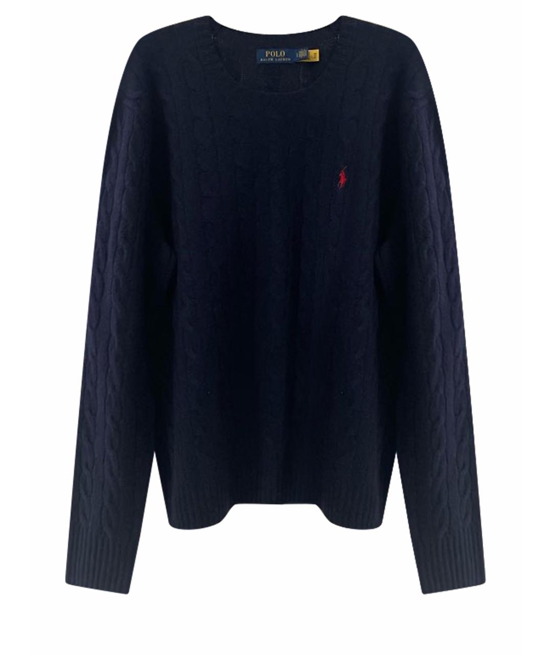 POLO RALPH LAUREN Темно-синий шерстяной джемпер / свитер, фото 1