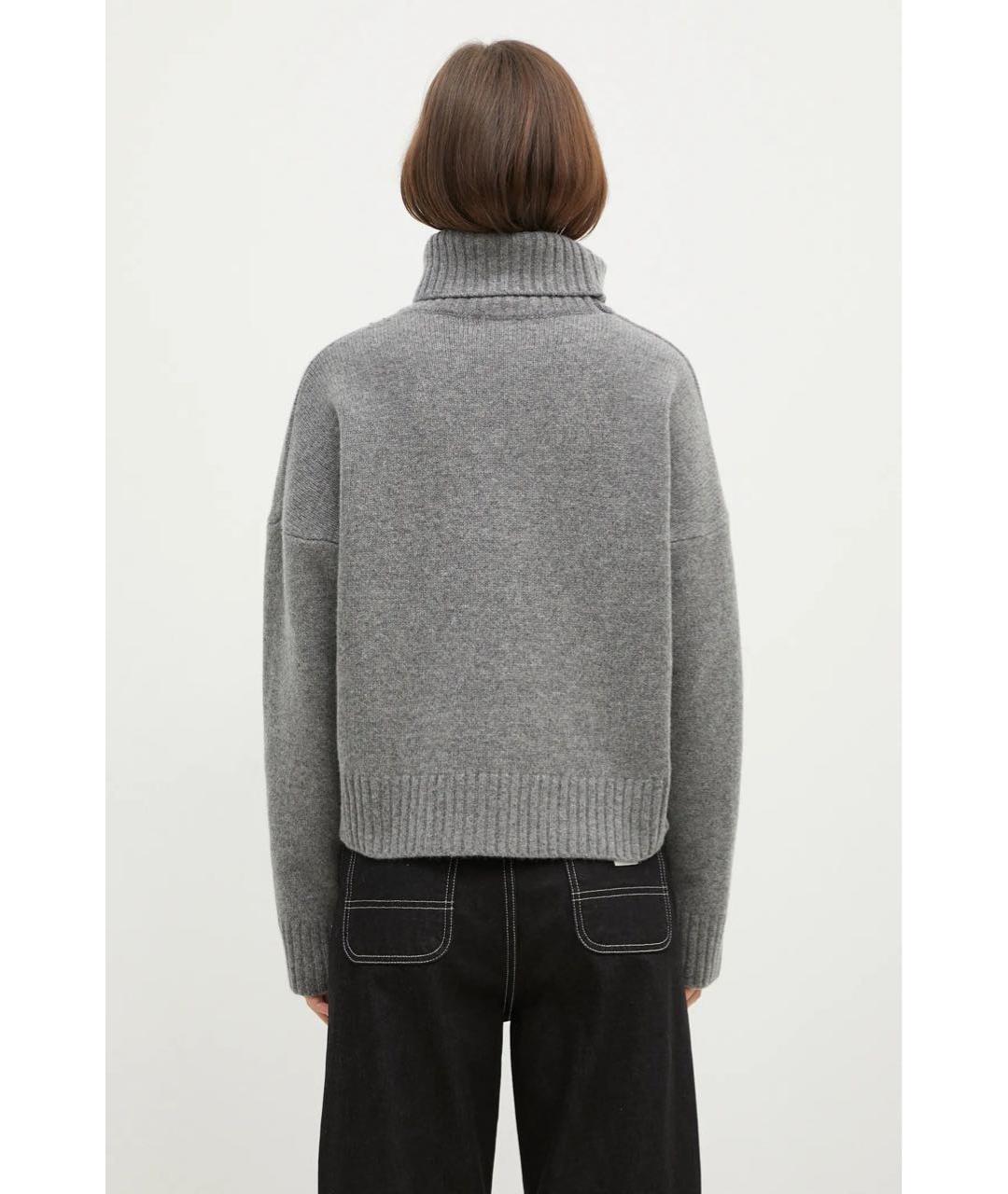 SPORTY AND RICH Серый шерстяной джемпер / свитер, фото 5