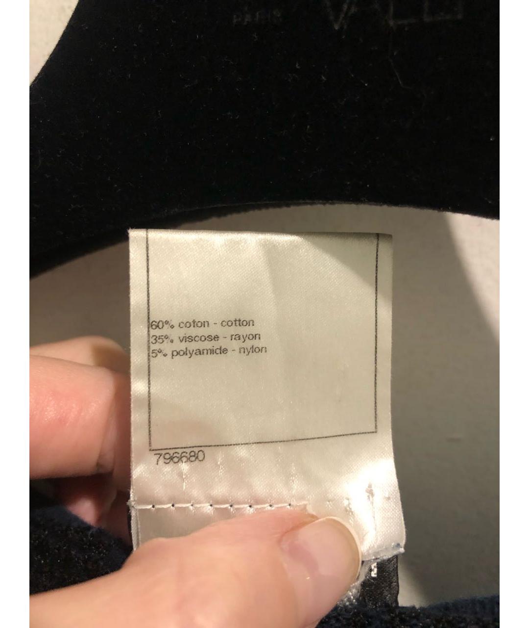 CHANEL Темно-синяя хлопковая майка, фото 7