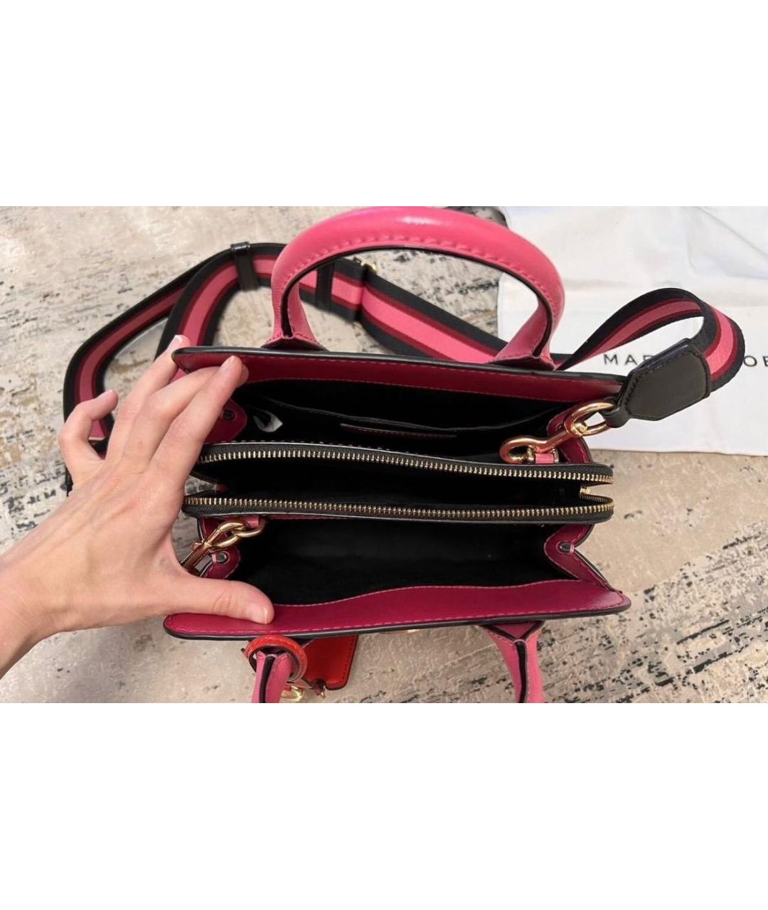 MARC JACOBS Розовая кожаная сумка через плечо, фото 4