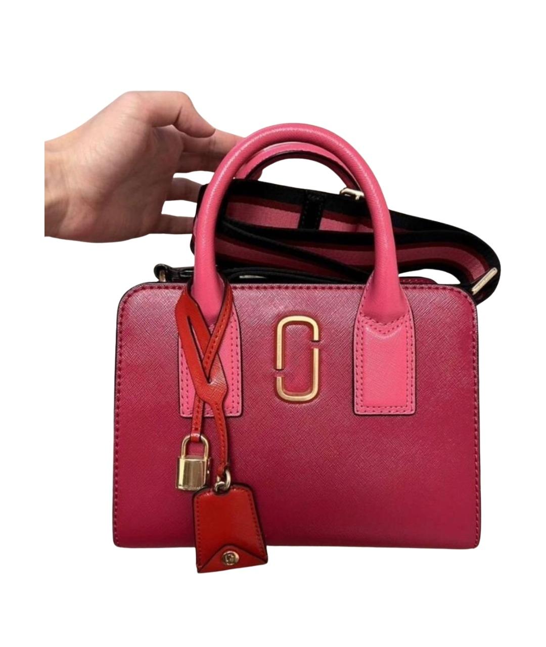 MARC JACOBS Розовая кожаная сумка через плечо, фото 10