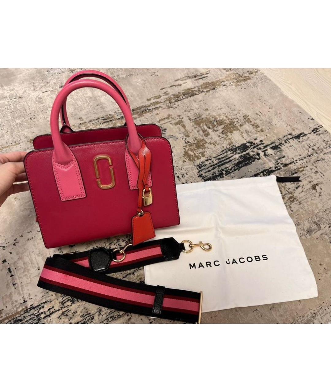 MARC JACOBS Розовая кожаная сумка через плечо, фото 2