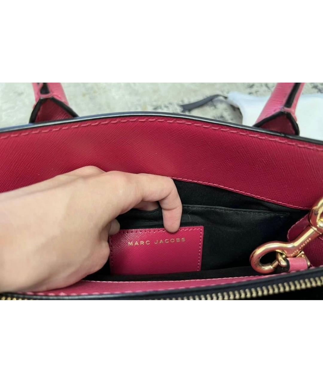 MARC JACOBS Розовая кожаная сумка через плечо, фото 7