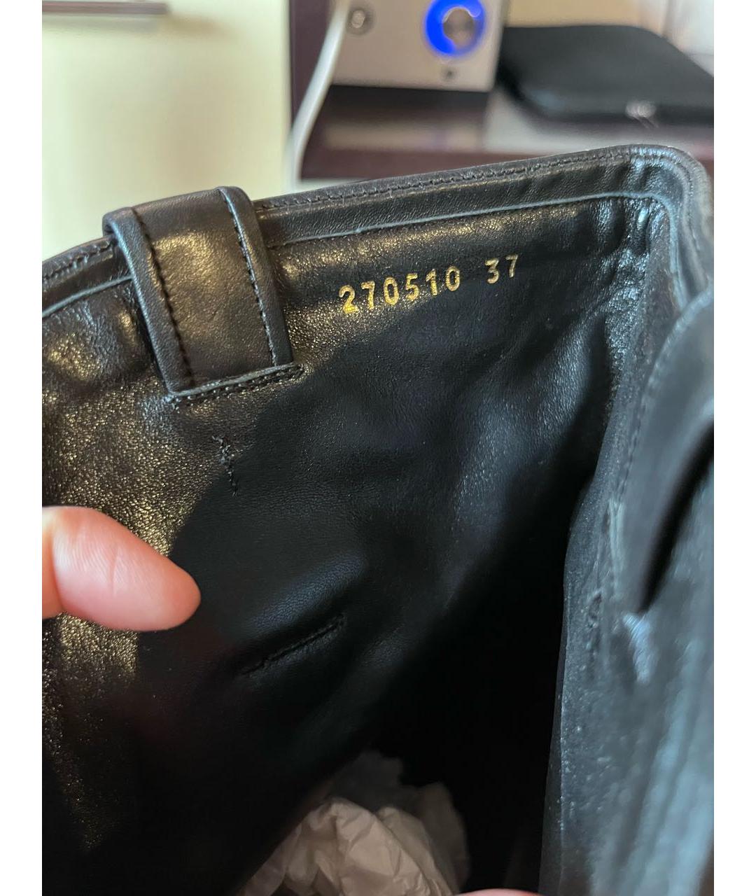 GUCCI Черные кожаные ботфорты, фото 6