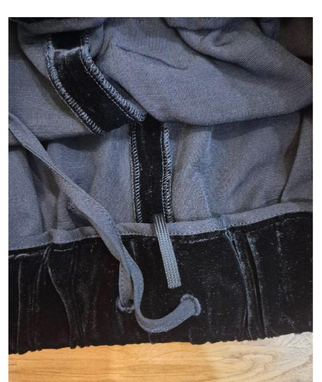 WEEKEND MAX MARA Черные велюровые брюки широкие, фото 4