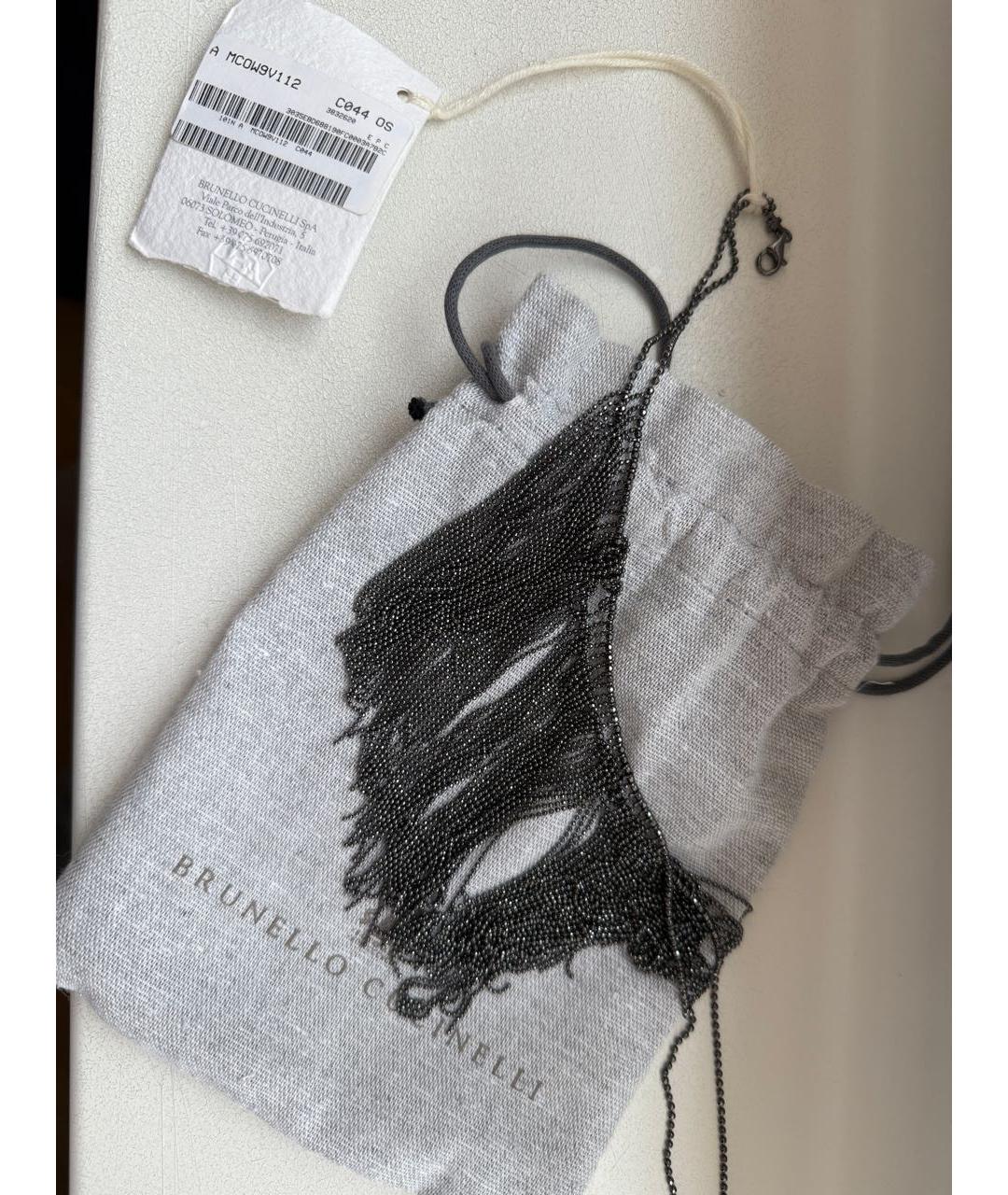 BRUNELLO CUCINELLI Серебряное с серебряным покрытием колье, фото 2