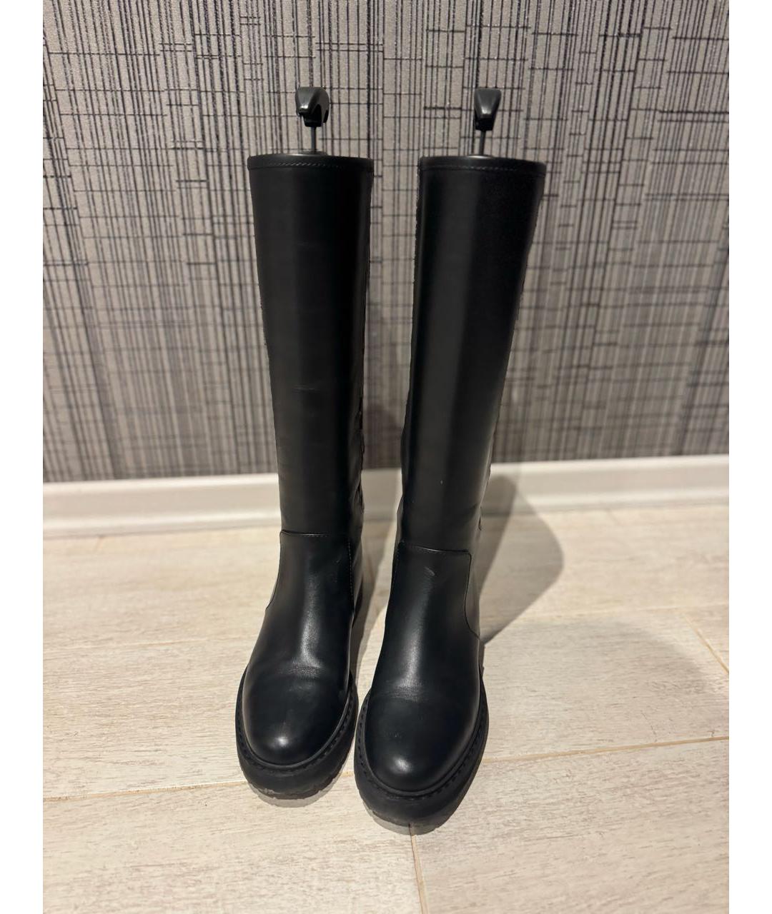 FENDI Черные кожаные сапоги, фото 3