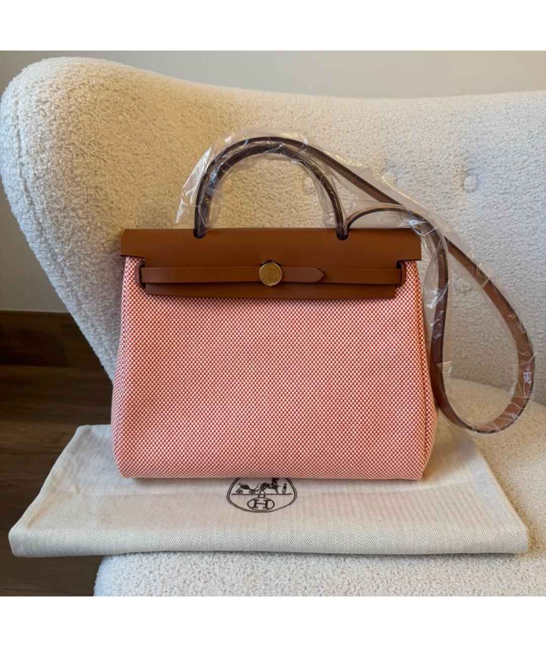 HERMES Розовая сумка с короткими ручками, фото 2