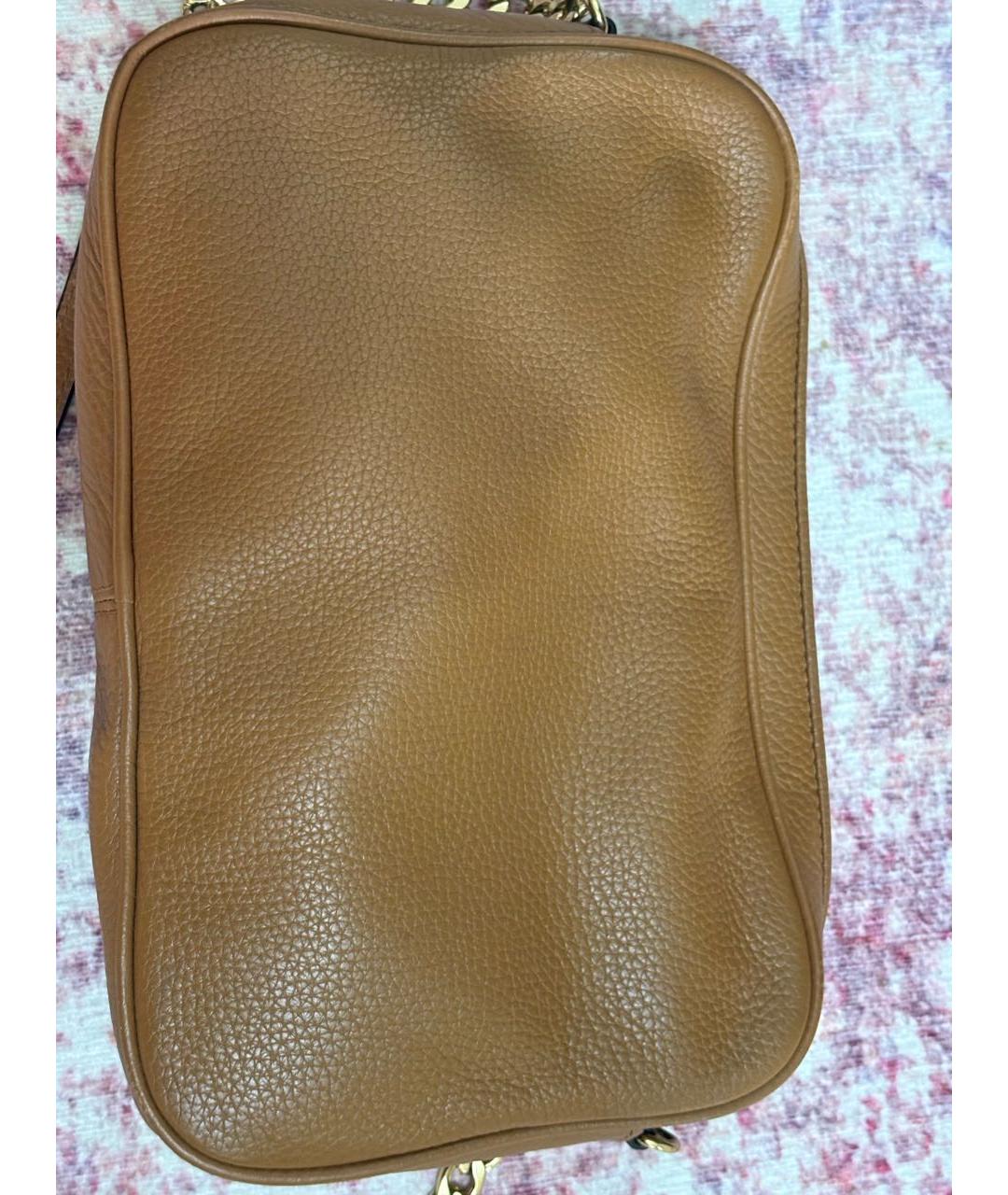 MICHAEL KORS Коричневая кожаная сумка через плечо, фото 3