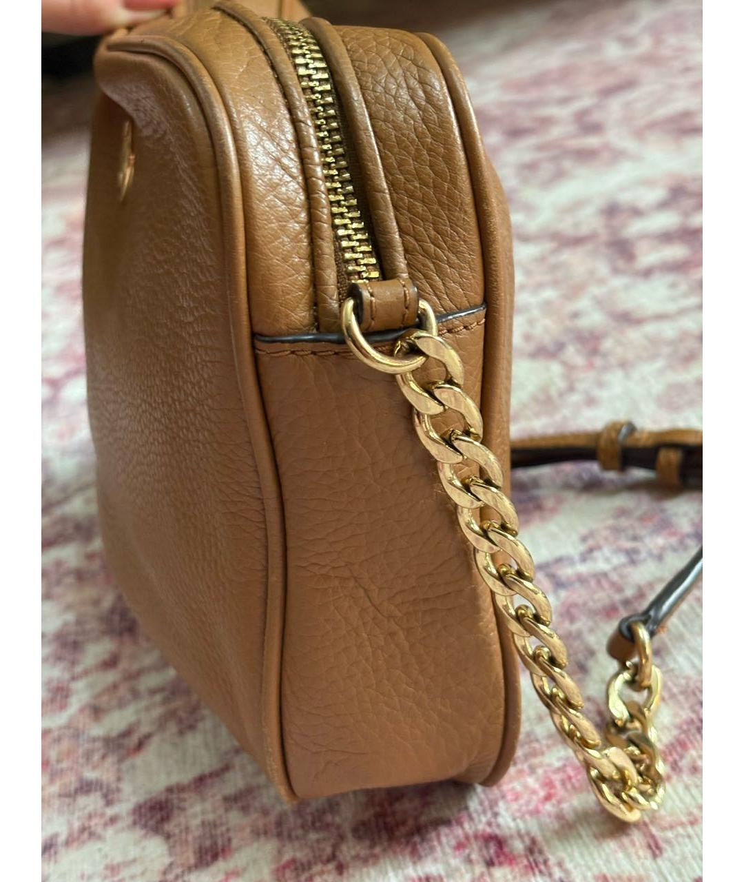 MICHAEL KORS Коричневая кожаная сумка через плечо, фото 2