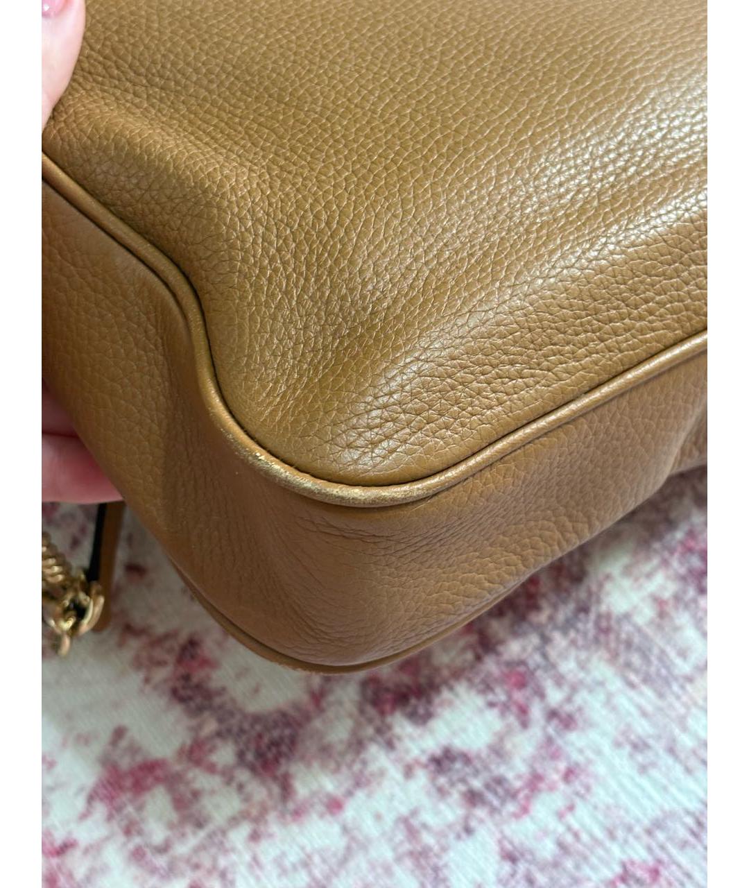 MICHAEL KORS Коричневая кожаная сумка через плечо, фото 7