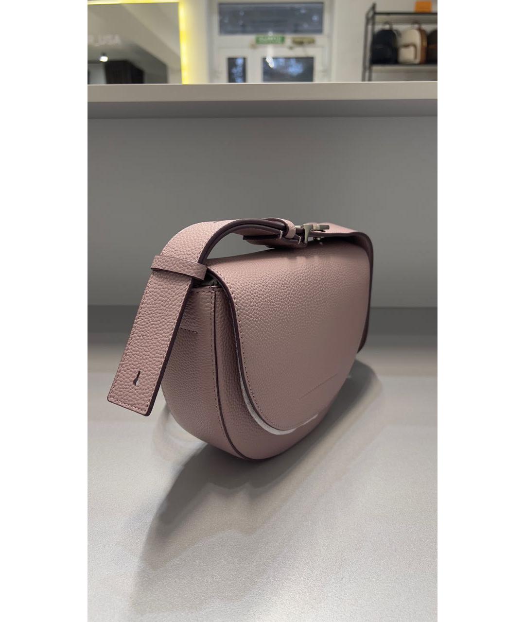 CALVIN KLEIN Розовая кожаная сумка через плечо, фото 2