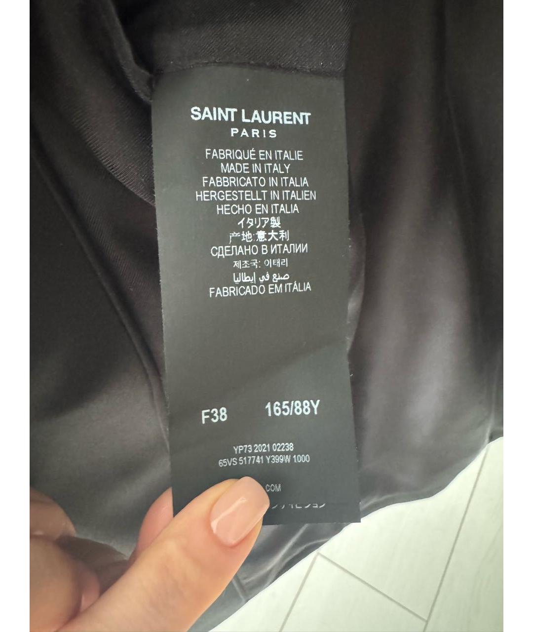 SAINT LAURENT Черный жакет/пиджак, фото 5