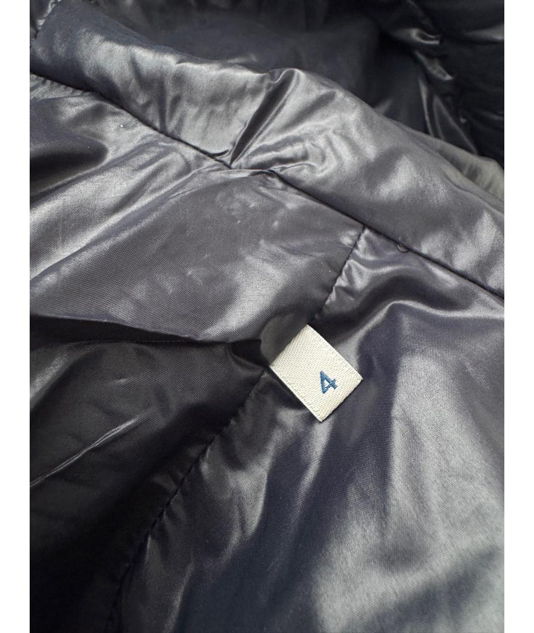 MONCLER Темно-синий полиэстеровый пуховик, фото 7